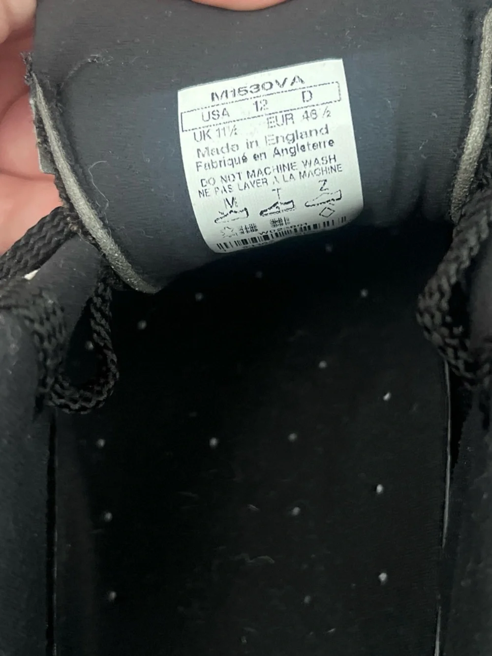 New Balance 1530 Gray & Black Suede Sneakers made in england